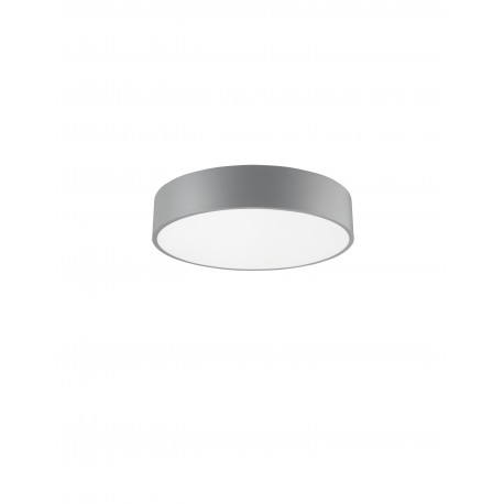 Gray Aluminium Acrylic Diffuser LED 30 Watt 230 Volt 1800Lm 3000K IP20 D: 40 H: 10 cm 