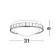 Chrome Metal White Glass & K9 Crystal LED E27 2x12 Watt 230 Volt IP20 Bulb Excluded D: 31 H: 9 cm 