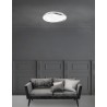 Chrome Metal White Glass & K9 Crystal LED E27 3x12 Watt 230 Volt IP20 Bulb Excluded D: 38 H: 9 cm