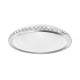 Chrome Metal White Glass & K9 Crystal LED E27 3x12 Watt 230 Volt IP20 Bulb Excluded D: 38 H: 9 cm 