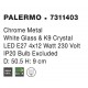 Chrome Metal White Glass & K9 Crystal LED E27 4x12 Watt 230 Volt IP20 Bulb Excluded D: 50.5 H: 9 cm 