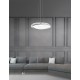 Chrome Metal White Glass & K9 Crystal LED E27 4x12 Watt 230 Volt IP20 Bulb Excluded D: 50.5 H: 100 cm 