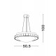 Chrome Metal White Glass & K9 Crystal LED E27 4x12 Watt 230 Volt IP20 Bulb Excluded D: 50.5 H: 100 cm 