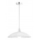 Chrome Metal White & Clear Structured Glass LED E27 1x12 Watt 230 Volt IP20 Bulb Excluded D: 40 H 1: 11 H 2: 100 cm 