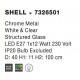 Chrome Metal White & Clear Structured Glass LED E27 1x12 Watt 230 Volt IP20 Bulb Excluded D: 40 H 1: 11 H 2: 100 cm 