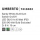 Sandy White Aluminium Switch On/Off LED GU10 1x10 Watt IP20 220-240 Volt Bulb Excluded D: 6 H: 15 cm 