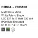 Matt White Metal White Fabric Shade LED E27 1x12 Watt 230 Volt IP20 Bulb Excluded Cable Length: 180 cm D: 18 H1: 14 H2: 26 cm 