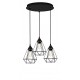 Black Metal LED E27 3x12 Watt 230 Volt IP20 Bulb Excluded D: 30 H: 134 cm Adjustable Height 