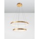 Gold Leaf Aluminium & Acrylic LED 67 Watt 230 Volt 3643Lm 3000K IP20 D1: 60 D2: 44 H: 150 cm Adjustable Height & Rotating 
