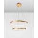 Gold Leaf Aluminium & Acrylic LED 67 Watt 230 Volt 3643Lm 3000K IP20 D1: 60 D2: 44 H: 150 cm Adjustable Height & Rotating 