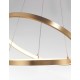 Gold Leaf Aluminium & Acrylic LED 67 Watt 230 Volt 3643Lm 3000K IP20 D1: 60 D2: 44 H: 150 cm Adjustable Height & Rotating 