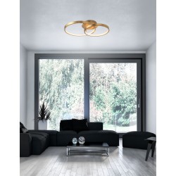 Gold Leaf Aluminium & Acrylic LED 42 Watt 230 Volt 3529Lm 3000K IP20 L: 64 W: 45 H: 14 cm 