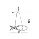 Chrome Aluminium & Acrylic LED 50 Watt 230 Volt 3250Lm 3000K IP20 D: 60 H: 120 cm Adjustable Height 