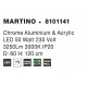 Chrome Aluminium & Acrylic LED 50 Watt 230 Volt 3250Lm 3000K IP20 D: 60 H: 120 cm Adjustable Height 