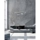 Chrome Aluminium & Acrylic LED 28 Watt 230 Volt 2222Lm 3000K IP20 D: 56 H: 120 cm Adjustable Height 
