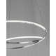 Chrome Aluminium & Acrylic LED 28 Watt 230 Volt 2222Lm 3000K IP20 D: 56 H: 120 cm Adjustable Height 