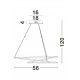 Chrome Aluminium & Acrylic LED 28 Watt 230 Volt 2222Lm 3000K IP20 D: 56 H: 120 cm Adjustable Height 