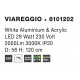 White Aluminium & Acrylic LED 28 Watt 230 Volt 2222Lm 3000K IP20 D: 56 H: 120 cm Adjustable Height 