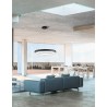 Triac Dimmable Sandy Black Aluminium & Acrylic LED 52 Watt 230 Volt 2685Lm 3000K IP20 D: 61 H1: 6 H2: 120 cm Adjustable Height