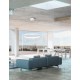 Triac Dimmable Sandy White Aluminium & Acrylic LED 80 Watt 230 Volt 4000Lm 3000K IP20 D: 81 H1: 6 H2: 120 cm Adjustable Height 