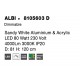 Triac Dimmable Sandy White Aluminium & Acrylic LED 80 Watt 230 Volt 4000Lm 3000K IP20 D: 81 H1: 6 H2: 120 cm Adjustable Height 