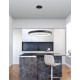 Triac Dimmable Sandy Black Aluminium & Acrylic LED 80 Watt 230 Volt 4000Lm 3000K IP20 D: 81 H1: 6 H2: 120 cm Adjustable Height 