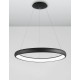 Triac Dimmable Sandy Black Aluminium & Acrylic LED 80 Watt 230 Volt 4000Lm 3000K IP20 D: 81 H1: 6 H2: 120 cm Adjustable Height 