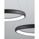 Triac Dimmable Sandy Black Aluminium & Acrylic LED 80 Watt 230 Volt 4000Lm 3000K IP20 D: 81 H1: 6 H2: 120 cm Adjustable Height 