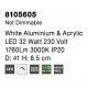 Not Dimmable White Aluminium & Acrylic LED 32 Watt 230 Volt 1952Lm 3000K IP20 D: 41 H: 8.5 cm 