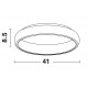 Not Dimmable White Aluminium & Acrylic LED 32 Watt 230 Volt 1952Lm 3000K IP20 D: 41 H: 8.5 cm 