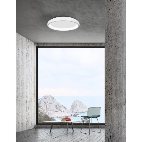 Triac Dimmable White Aluminium & Acrylic LED 50 Watt 230 Volt 2876Lm 3000K IP20 D: 61 H: 8.5 cm 