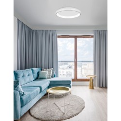 Triac Dimmable White Aluminium & Acrylic LED 96 Watt 230 Volt 6068Lm 3000K IP20 D: 81 H: 8.5 cm 