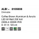 Triac Dimmable Coffee Brown Aluminium & Acrylic LED 52 Watt 230 Volt 2685Lm 3000K IP20 D: 61 H: 120 cm Adjustable Height 