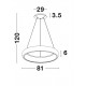 Triac Dimmable Coffee Brown Aluminium & Acrylic LED 80 Watt 230 Volt 4000Lm 3000K IP20 D: 81 H: 120 cm Adjustable Height 