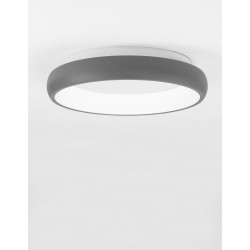 Triac Dimmable Sandy Gray Aluminium & Acrylic LED 32 Watt 230 Volt 1952Lm 3000K IP20 D: 41 H: 8.5 cm 