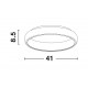 Triac Dimmable Sandy Gray Aluminium & Acrylic LED 32 Watt 230 Volt 1952Lm 3000K IP20 D: 41 H: 8.5 cm 