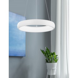 Triac Dimmable Sandy White Aluminium & Acrylic LED 32 Watt 230 Volt 1950Lm 3000K IP20 D: 41 H: 120 cm Adjustable Height 