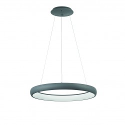 Triac Dimmable Sandy Gray Aluminium & Acrylic LED 52 Watt 230 Volt 2685Lm 3000K IP20 D: 61 H: 120 cm Adjustable Height 