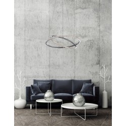 Chrome Aluminium & Acrylic LED 29 Watt 230 Volt 2010Lm 3000K IP20 D: 45 H: 120 cm Adjustable Height & Adjustable 