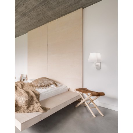 White Aluminium White Shade Switch On/Off E27 1x12 Watt IP20 230 Volt L: 21 W: 25.5 H: 33 cm 
