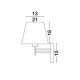 White Aluminium White Shade Switch On/Off E27 1x12 Watt IP20 230 Volt L: 21 W: 25.5 H: 33 cm 