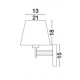 Chrome Aluminium White Shade Switch On/Off E27 1x12 Watt IP20 230 Volt L: 21 W: 25.5 H: 33 cm 