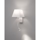 White Aluminium & White Shade Adjustable Switch On/Off LED Samsung 3 Watt 190Lm 3000K E27 1x12 Watt 230 Volt IP20 Bulb Exclud
