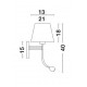White Aluminium & White Shade Adjustable Switch On/Off LED Samsung 3 Watt 190Lm 3000K E27 1x12 Watt 230 Volt IP20 Bulb Exclud