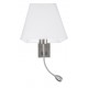 Chrome Aluminium & White Shade Adjustable Switch On/Off LED Samsung 3 Watt 190Lm 3000K E27 1x12 Watt 230 Volt IP20 Bulb Excluded