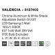 Chrome Aluminium & White Shade Adjustable Switch On/Off LED Samsung 3 Watt 190Lm 3000K E27 1x12 Watt 230 Volt IP20 Bulb Excluded