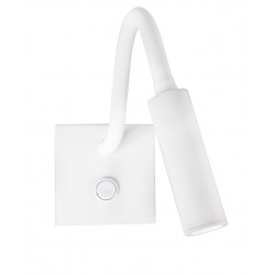 White Aluminium Adjustable Switch On/Off LED Samsung 3 Watt 190Lm 3000K IP20 L: 32 W: 8 H: 8 cm 