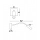 White Aluminium Adjustable Switch On/Off LED Samsung 3 Watt 190Lm 3000K IP20 L: 32 W: 8 H: 8 cm 