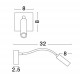 Black Aluminium Adjustable Switch On/Off LED Samsung 3 Watt 190Lm 3000K IP20 L: 32 W: 8 H: 8 cm 