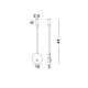 White Aluminium Adjustable Switch On/Off LED Samsung 3 Watt 190Lm 3000K IP20 L: 10 W: 3 H: 44 cm 
